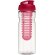 H2O Active® Base Bidón deportivo e infusor con Tapa Flip de 650 ml personalizado transparente/rosa