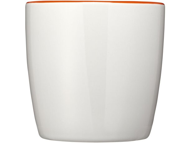 Tazas de cerámica Aztec 340ml diseño brillante aptas para lavavajillas Blanco/naranja detalle 16