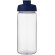 Bidón deportivo con tapa Flip de 600 ml personalizado transparente claro/azul