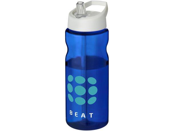 Bidón deportivo &quot;H2O Active® Base Tritan™&quot; de 650 ml personalizado azul/blanco