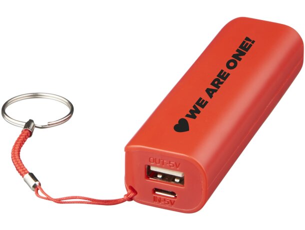 Powerbank de 1200 mAh Span con llavero y cable USB a micro USB Rojo detalle 20