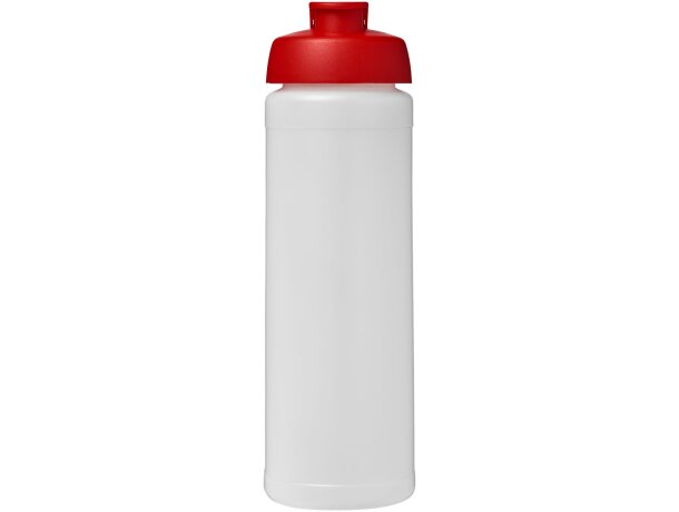 Baseline® Plus Bidón deportivo con Tapa Flip de 750 ml personalizado transparente/rojo