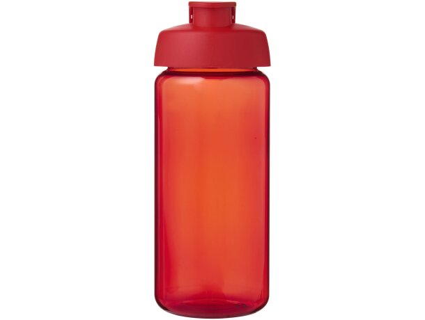 Bidón deportivo con tapa Flip de 600 ml personalizado rojo/rojo