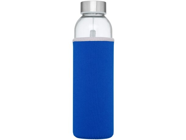 Bidón deportivo de vidrio de 500 ml personalizado azul