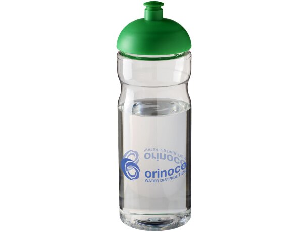 H2O Active® Base Bidón deportivo con Tapa Dome de 650 ml personalizado transparente/verde