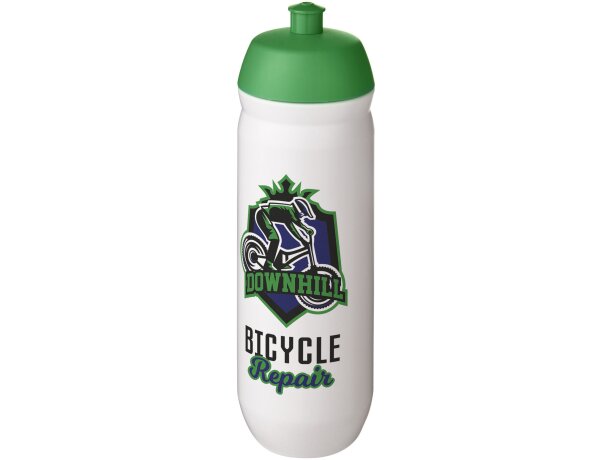 Bidón deportivo de 750 ml &quot;HydroFlex&quot; personalizado verde/blanco