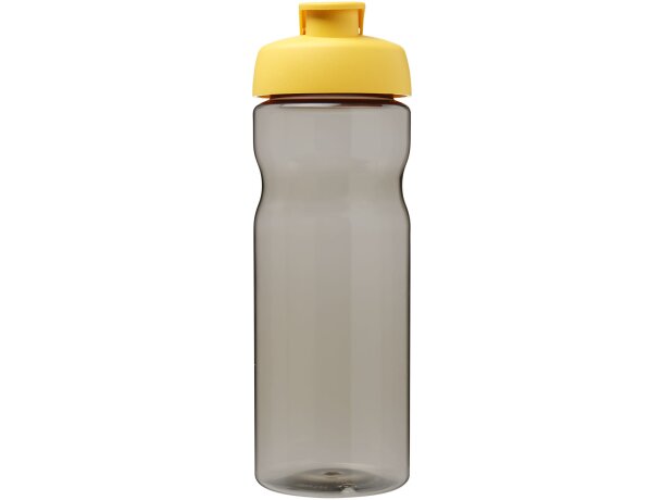 Bidón deportivo de 650 ml con tapa Flip personalizado carbón/amarillo