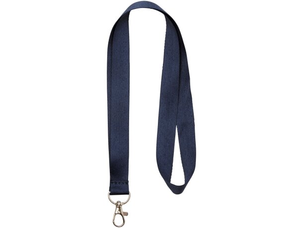 Lanyard coloridos con mosquetón práctico Impey y gran calidad Azul marino detalle 10