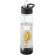 Botella deportiva y ligera con infusor de rosca para fruta 740 ml personalizada transparente/negro intenso