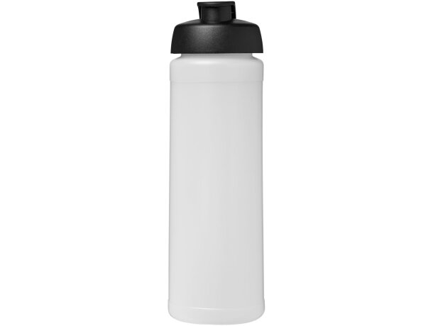 Baseline® Plus Bidón deportivo con Tapa Flip de 750 ml personalizado transparente/negro intenso