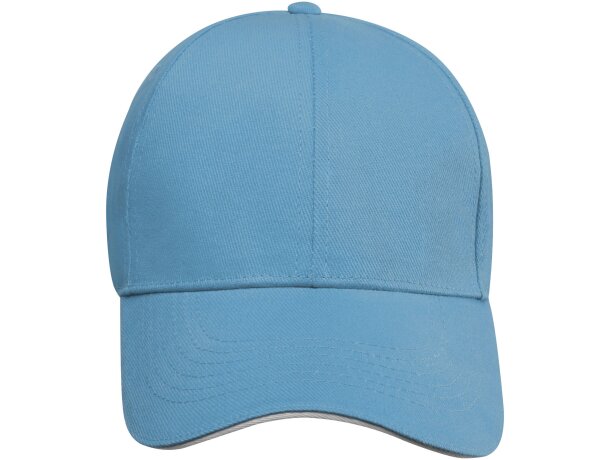 Gorra sandwich reciclada de 6 paneles GRS Topaz Azul nxt detalle 8