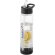Botella deportiva y ligera con infusor de rosca para fruta 740 ml personalizada grabado transparente/negro intenso