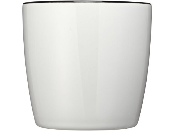 Tazas de cerámica Aztec 340ml diseño brillante aptas para lavavajillas Blanco/negro intenso detalle 7