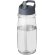 H2O Active® Pulse Bidón deportivo con tapa con boquilla de 600 ml personalizado transparente/gris tormenta