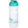 Baseline® Plus Bidón deportivo con tapa Flip de 650 ml personalizado blanco/azul aqua