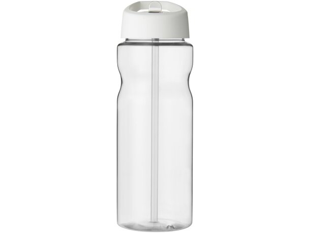 Bidón deportivo &quot;H2O Active® Base Tritan™&quot; de 650 ml personalizado transparente claro/blanco