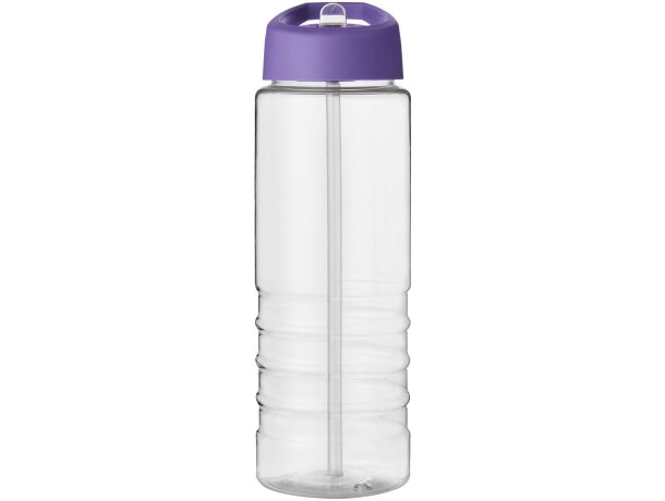 H2O Active® Treble Bidón deportivo con tapa con boquilla de 750 ml personalizado transparente/morado