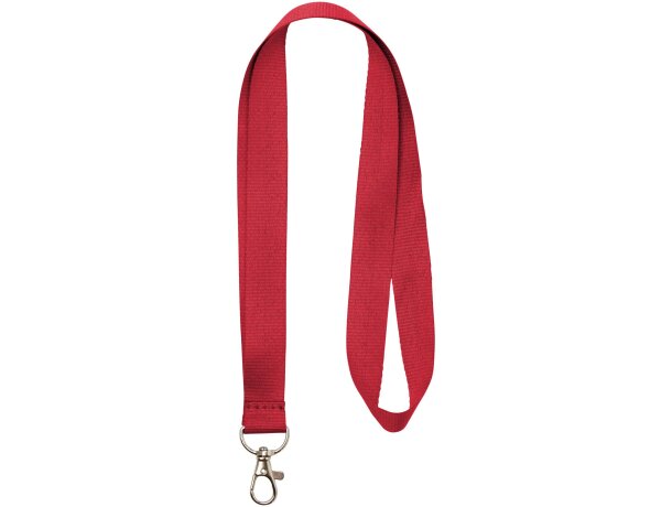 Lanyard coloridos con mosquetón práctico Impey y gran calidad Rojo detalle 13