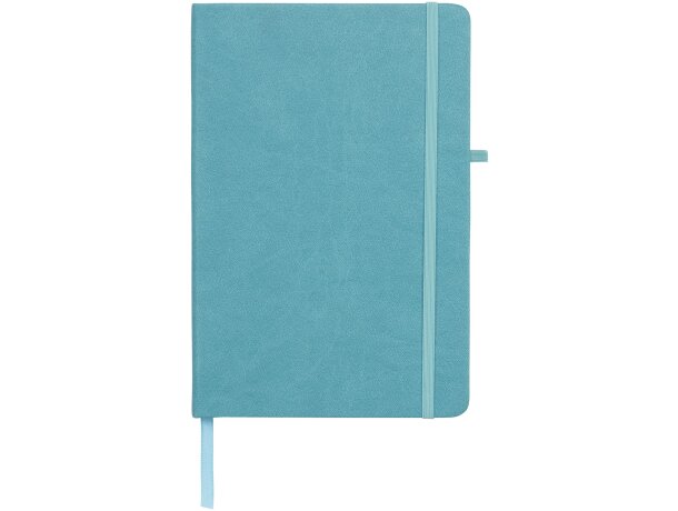 Libretas con banda elastica rivista diseño moderno tapa tactil elegante Azul aqua detalle 12