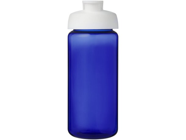 Bidón deportivo con tapa Flip de 600 ml personalizado azul/blanco