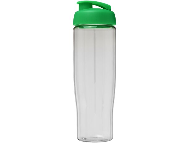 H2O Active® Tempo Bidón deportivo con Tapa Flip de 700 ml personalizado transparente/verde