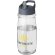 H2O Active® Pulse Bidón deportivo con tapa con boquilla de 600 ml personalizado transparente/gris tormenta