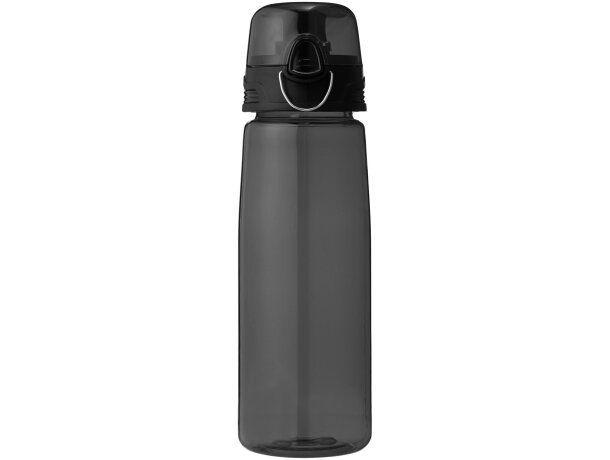 Botella para deporte con tapa abatible 700 ml personalizada para empresas negro transparente