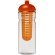 H2O Active® Base Bidón deportivo e infusor con Tapa Dome de 650 ml personalizado transparente/naranja