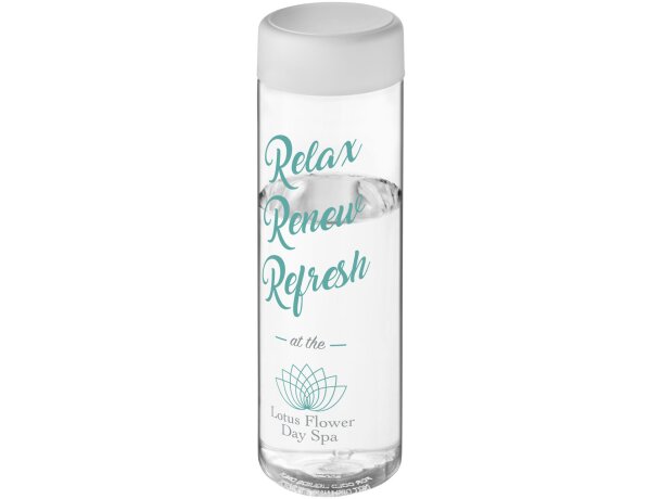 H2O Active® Vibe Bidón deportivo con tapa de rosca de 850 ml personalizado transparente/blanco