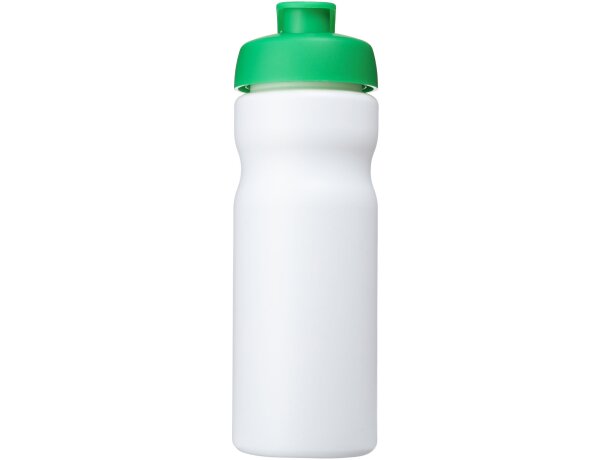 Baseline® Plus Bidón deportivo con tapa Flip de 650 ml personalizado blanco/verde