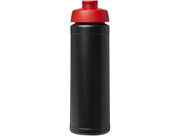 Baseline® Plus Bidón deportivo con Tapa Flip de 750 ml personalizado negro intenso/rojo