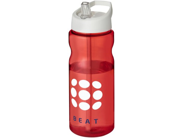 Bidón deportivo &quot;H2O Active® Base Tritan™&quot; de 650 ml personalizado rojo/blanco