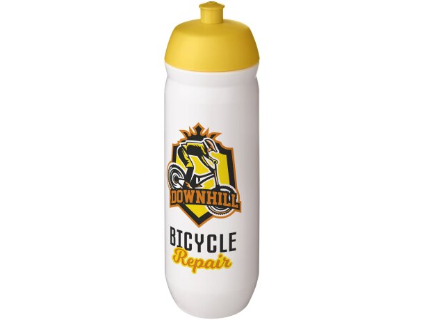 Bidón deportivo de 750 ml &quot;HydroFlex&quot; personalizado amarillo/blanco