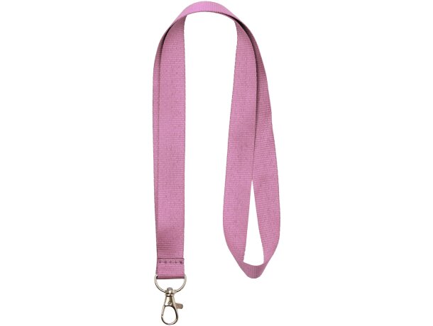 Lanyard coloridos con mosquetón práctico Impey y gran calidad Rosa detalle 34