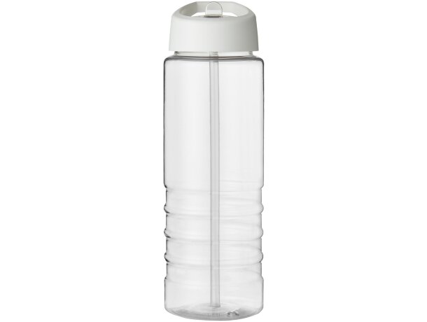 H2O Active® Treble Bidón deportivo con tapa con boquilla de 750 ml personalizado transparente/blanco