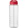 H2O Active® Treble Bidón deportivo con tapa con boquilla de 750 ml personalizado transparente/rojo