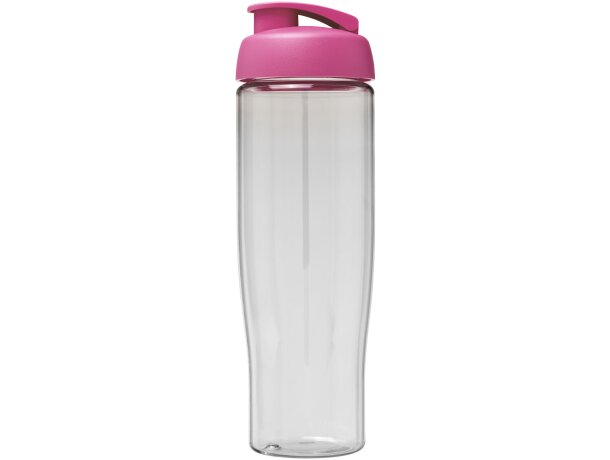 H2O Active® Tempo Bidón deportivo con Tapa Flip de 700 ml personalizado transparente/rosa