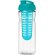 H2O Active® Base Bidón deportivo e infusor con Tapa Flip de 650 ml personalizado transparente/azul aqua