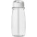 H2O Active® Pulse Bidón deportivo con tapa con boquilla de 600 ml personalizado transparente/blanco