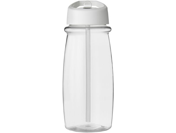 H2O Active® Pulse Bidón deportivo con tapa con boquilla de 600 ml personalizado transparente/blanco