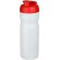 Baseline® Plus Bidón deportivo con tapa Flip de 650 ml personalizado transparente/rojo