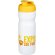 Baseline® Plus Bidón deportivo con tapa Flip de 650 ml personalizado blanco/amarillo