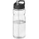 Bidón deportivo &quot;H2O Active® Base Tritan™&quot; de 650 ml personalizado transparente claro/negro intenso