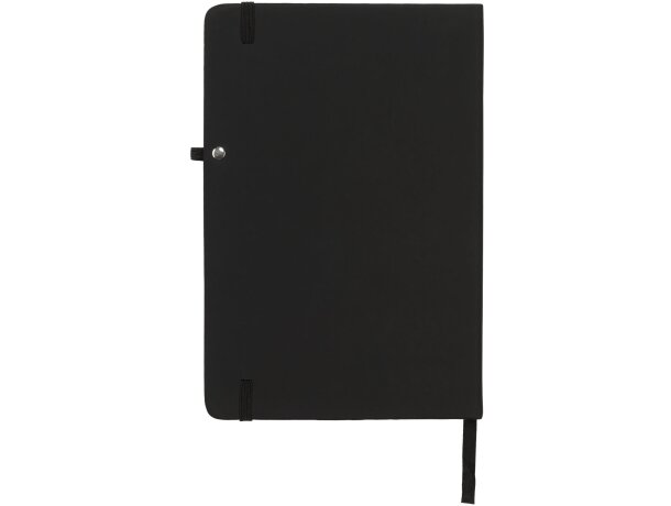 Libretas con banda elastica y tapa de PU negra tacto suave Noir Negro intenso detalle 10