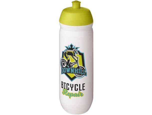 Bidón deportivo de 750 ml &quot;HydroFlex&quot; personalizado verde lima/blanco