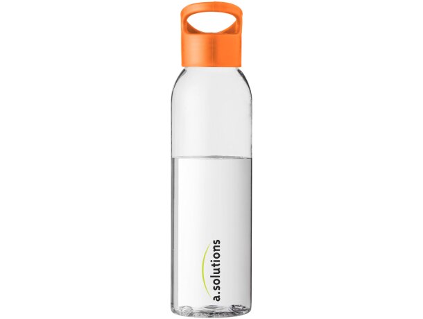 Bidón de Tritan™ de 650 ml colour-pop personalizado naranja/transparente