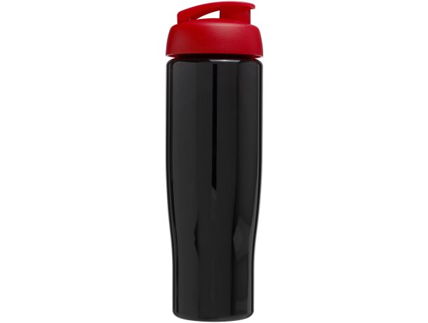 H2O Active® Tempo Bidón deportivo con Tapa Flip de 700 ml personalizado negro intenso/rojo