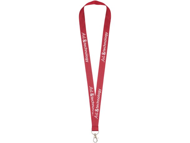 Lanyard coloridos con mosquetón práctico Impey y gran calidad Rojo detalle 12