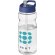 Bidón deportivo &quot;H2O Active® Base Tritan™&quot; de 650 ml personalizado transparente claro/azul