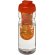 H2O Active® Base Bidón deportivo e infusor con Tapa Flip de 650 ml personalizado transparente/naranja